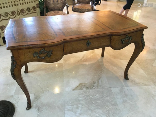 French Burlwood Writing Desk