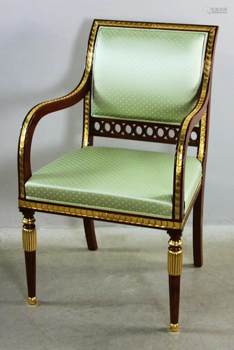 Neoclassical Mahogany Armchair