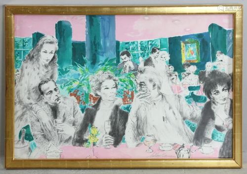 LeRoy Neiman, Polo Lounge 1988 Screen Print