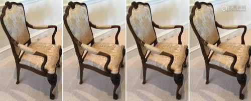 Set of Antique Chippendale Style Armchairs