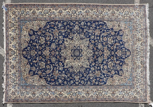 Fine Semi Antique Persian Nain Rug