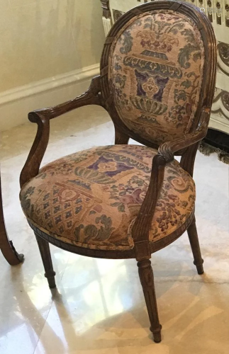 Custom French Upholstered Armchair