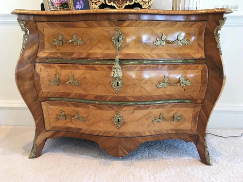 18thC Italian Parquetry Inlaid Chest