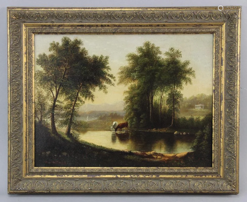 Signed W Whittredge, River Landscape