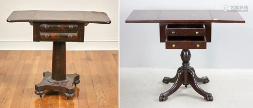 Drop-Leaf Stand and Drop-Leaf Table