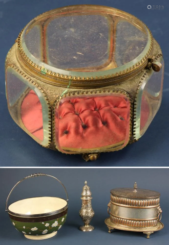 Victorian Jewelry Box, English Sheffield Biscuit Tin