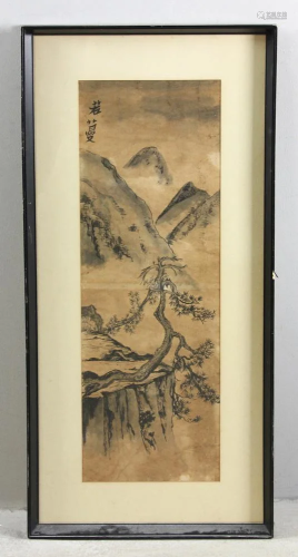 Old Chinese Handpainted Scroll