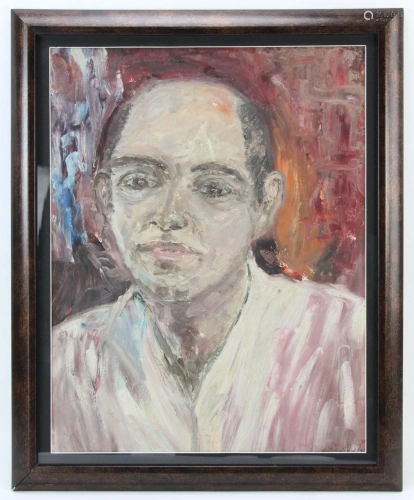 Alexander Labas, Portrait of a Man, Oil on Paper