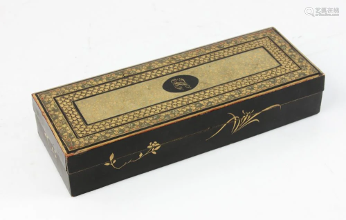 Early 19thC Chinese Black Lacquered Box