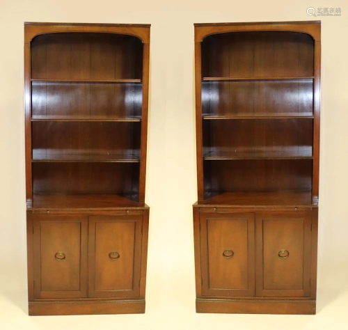 Pair of Regency Style Mahogany Bookcases