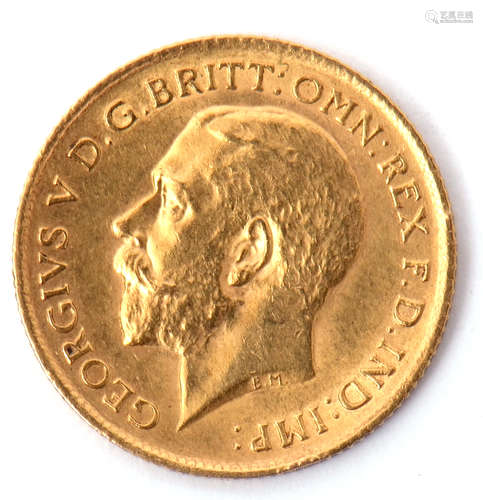 George V half sovereign dated 1912