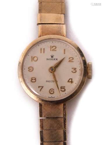 Third quarter of 20th century ladies 9ct gold cased Rolex wristwatch with mechanical movement,