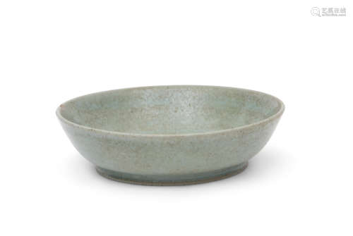 Longquan celadon bowl, possibly Song dynasty, with old collector's label to base, 14cm diam