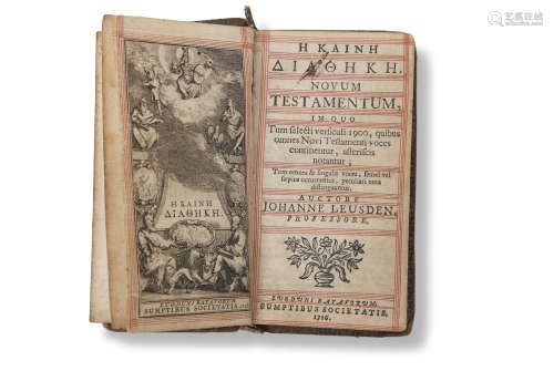 Leusden Johanne: H Kainh Novum Testamentum Graecum Sumptibus Societatis 1716, early 17th century New