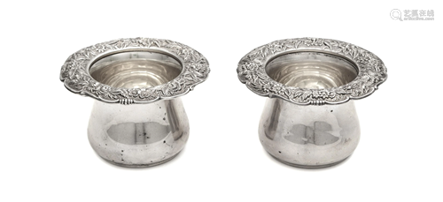 A Pair of American Silver Toothpick Holders, S. Kirk