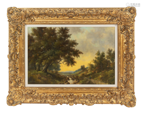 W. Bosman (19th Century) Landscape with a Str…