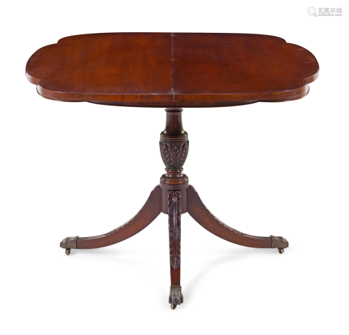 A Regency Mahogany Flip-Top Game Table Height 3…
