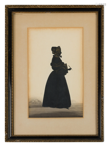 E. Whittle 19th Century A Full-Length Silhouette