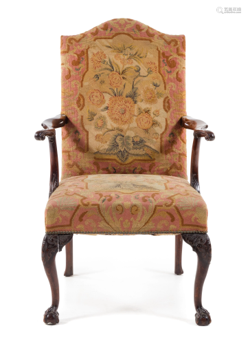 A George II Style Mahogany Library Chair Heig…