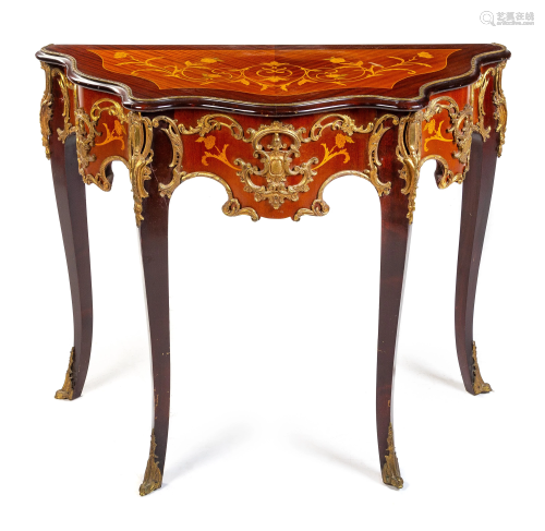 A Louis XV Style Marquetry and Gilt Metal Mou…