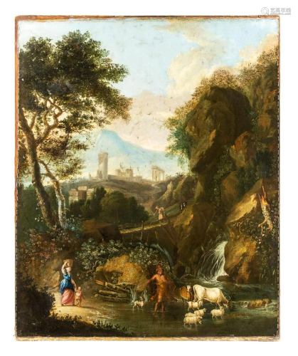 Continental School (19th Century) Landscape with Ruins