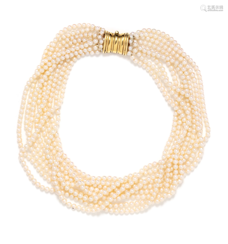 TIFFANY & CO., CULTURED PEARL TORSADE N…