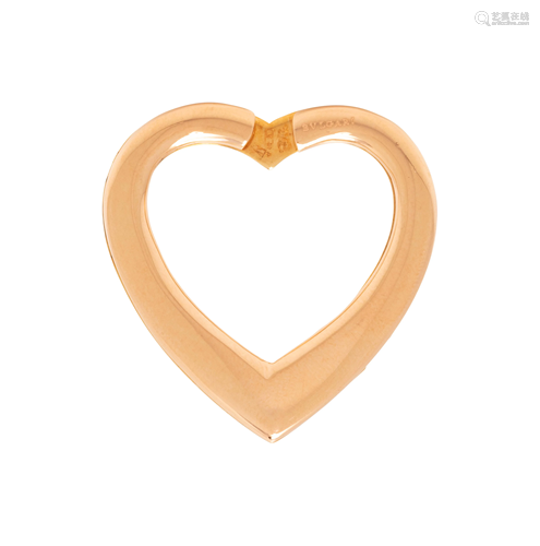 BVLGARI, YELLOW GOLD HEART KEY RING