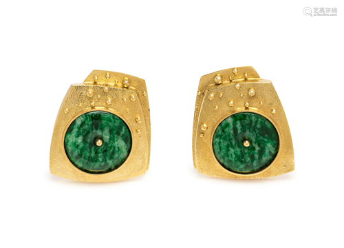 RICHARD KIMBALL, YELLOW GOLD AND JADEITE …