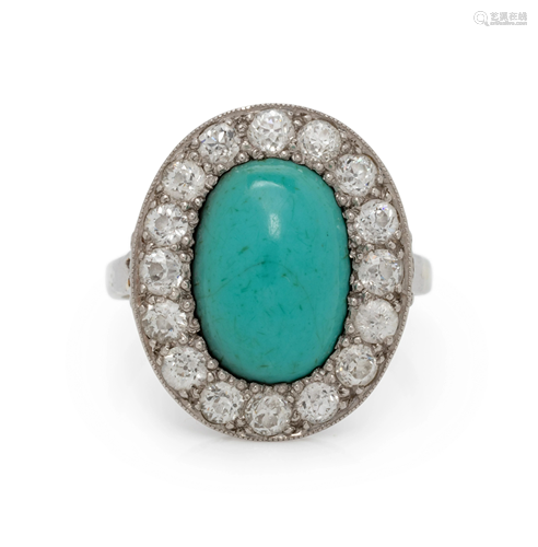 TURQUOISE AND DIAMOND RING