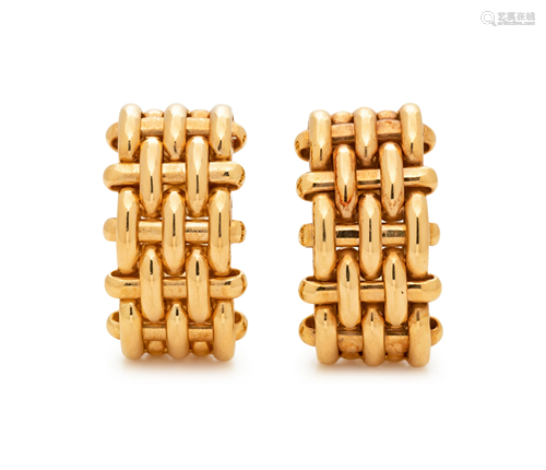 YELLOW GOLD EARCLIPS