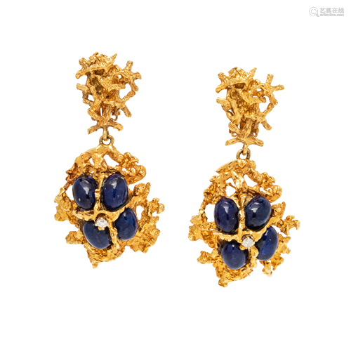 BRUTALIST, YELLOW GOLD, LAPIS LAZULI AND DIA…