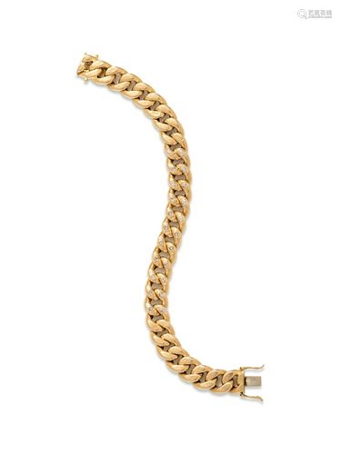 YELLOW GOLD AND DIAMOND BRACELET