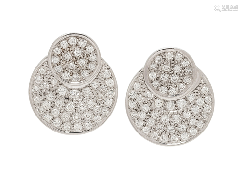 M&J SAVITT, DIAMOND EARRINGS AND ATTACHMENTS