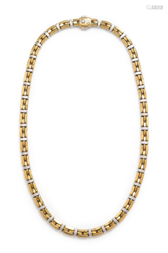 CHIMENTO, BICOLOR GOLD NECKLACE