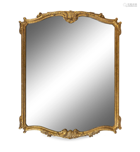 An Italian Baroque Style Giltwood Mirror