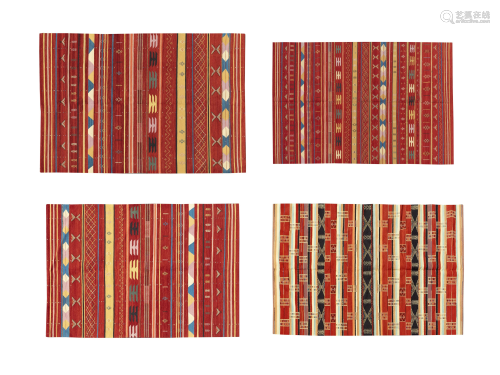 Four Chinese Morrocan Style Kilim Wool Rugs 8 feet 10