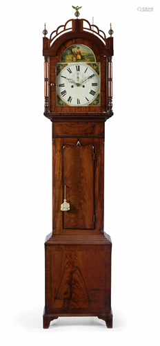 A George III Style Mahogany Tall Case Clock