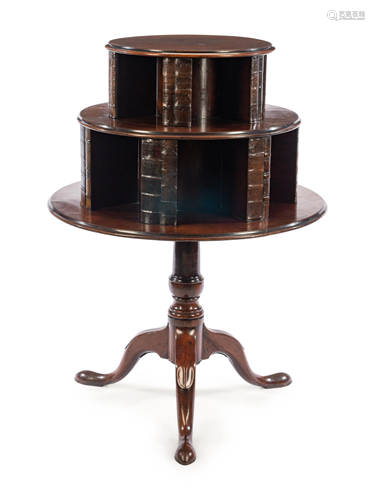 A George III Mahogany Revolving Bookcase