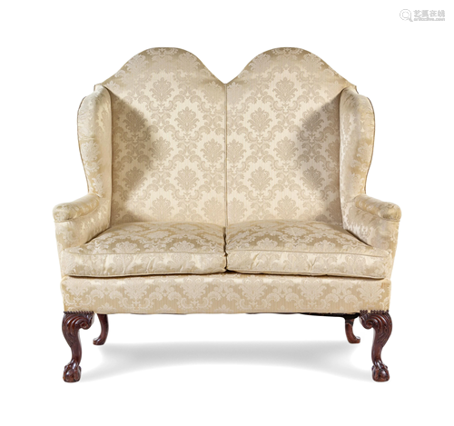 A George II Style Mahogany Double-Back Settee