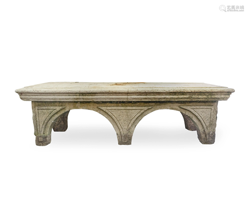 An Italian Cast Stone Bench