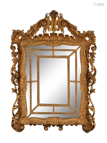 A Louis XV Style Giltwood Mirror