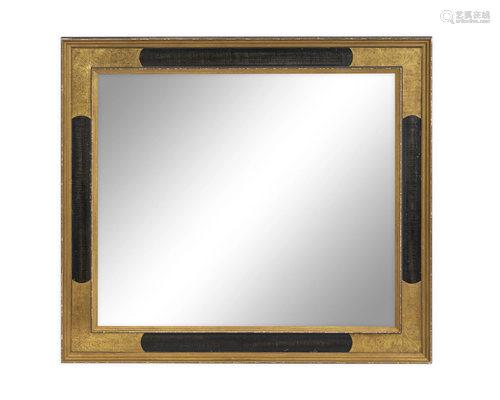 A Regency Style Ebonized and Gilt Rectangular…