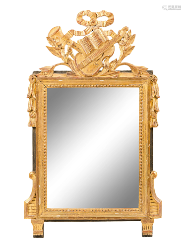 A Louis XVI Style Giltwood Mirror