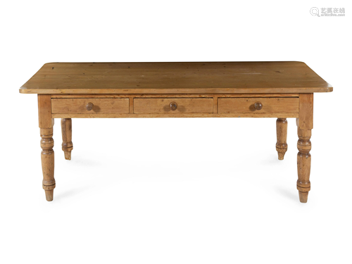 A French Provincial Style Pine Work Table