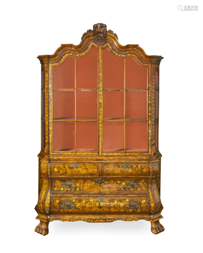 A Dutch Baroque Marquetry Bookcase Height 9…