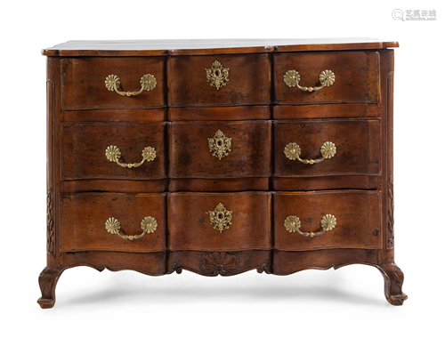 A Louis XV Provincial Walnut Commode