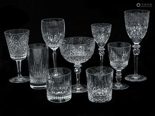 An Assorted Collection of Crystal Stemware Height of