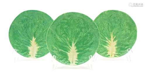 A Set of Twelve Dodie Thayer Lettuceware Salad Plates