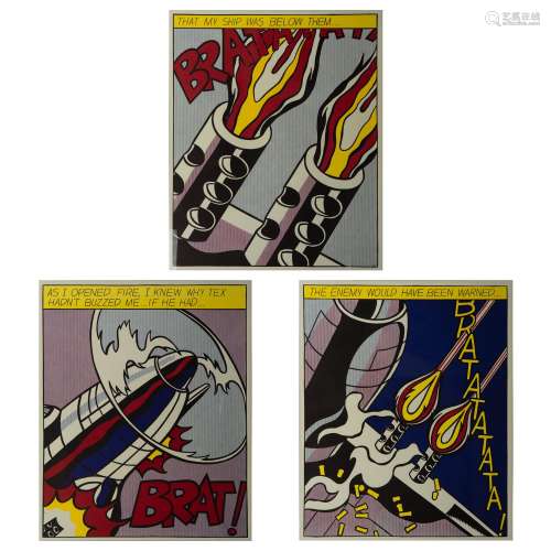 LICHTENSTEIN, ROY, nach (1923-1997), 3 Farboffsetlithographien 