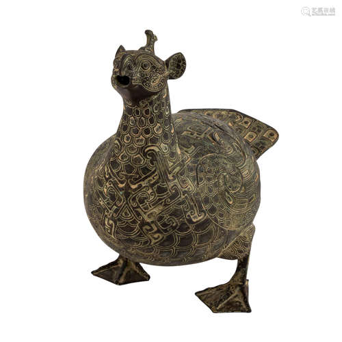 Vogelmischwesen aus Bronze. CHINA